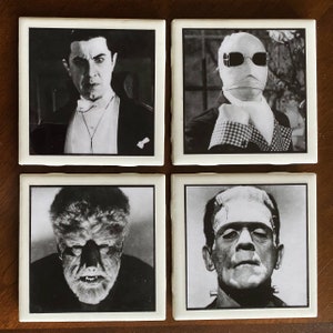 Universal Studios Monsters Ceramic Coasters Series 1 - Set Of 4