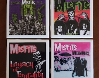 Misfits Ceramic Coasters Series 2 - Ensemble de 4