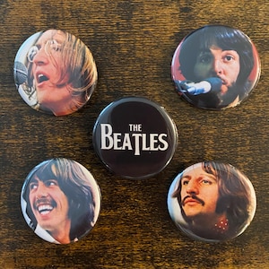 Beatles - Let It Be Album Portraits 1.25&quot; (32mm) Pin or Magnet Set