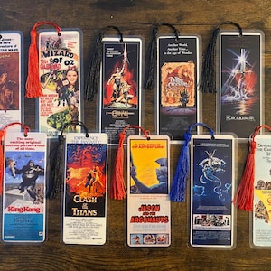 Fantasy and Adventure Movie Poster Art Bookmarks - Choose from 10 Designs - Raiders of the Lost Ark, Wizard of Oz, Conan, King Kong, more!