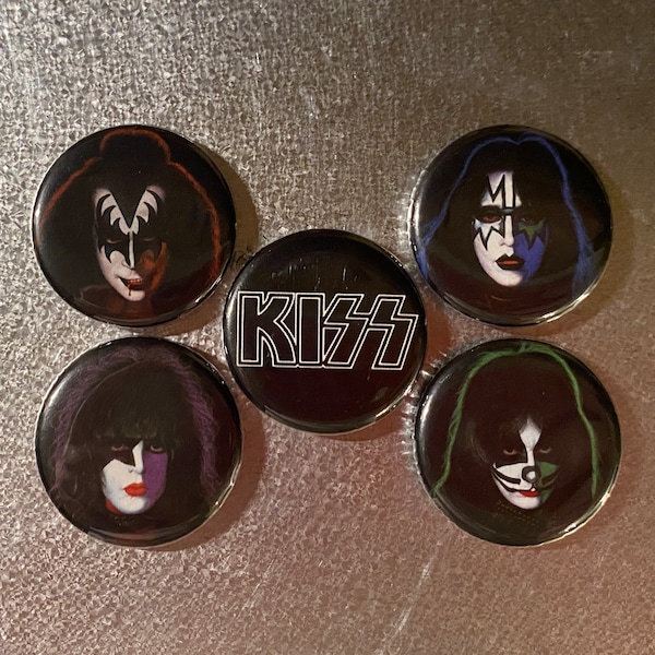 KISS Solo Album Covers 1.25" (32mm) Pin or Magnet Set