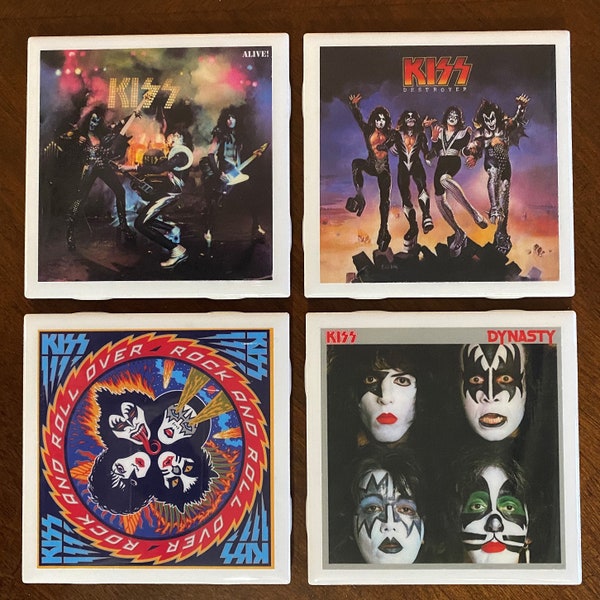 KISS Ceramic Coasters - Set Of 4