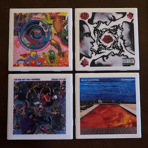 Red Hot Chili Peppers Classic Album Ceramic Coasters - Set Of 4