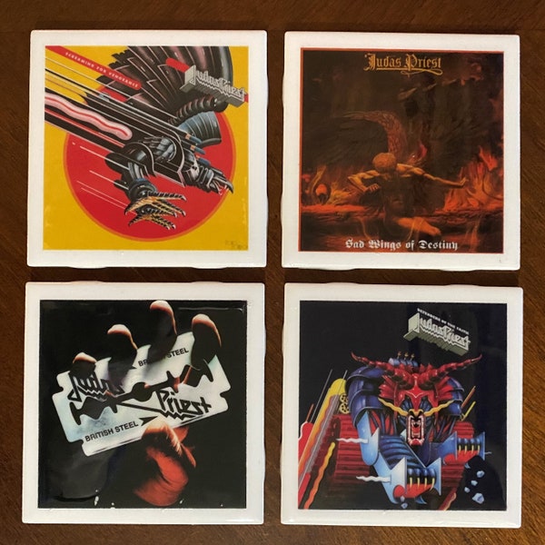Judas Priest Classic Albums Ceramic Coasters - Set Of 4