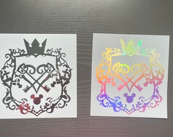 Armoiries holographiques Kingdom Hearts - Sticker vinyle