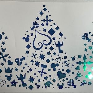 Holographic and Chrome Kingdom Hearts Crown- Vinyl Decal