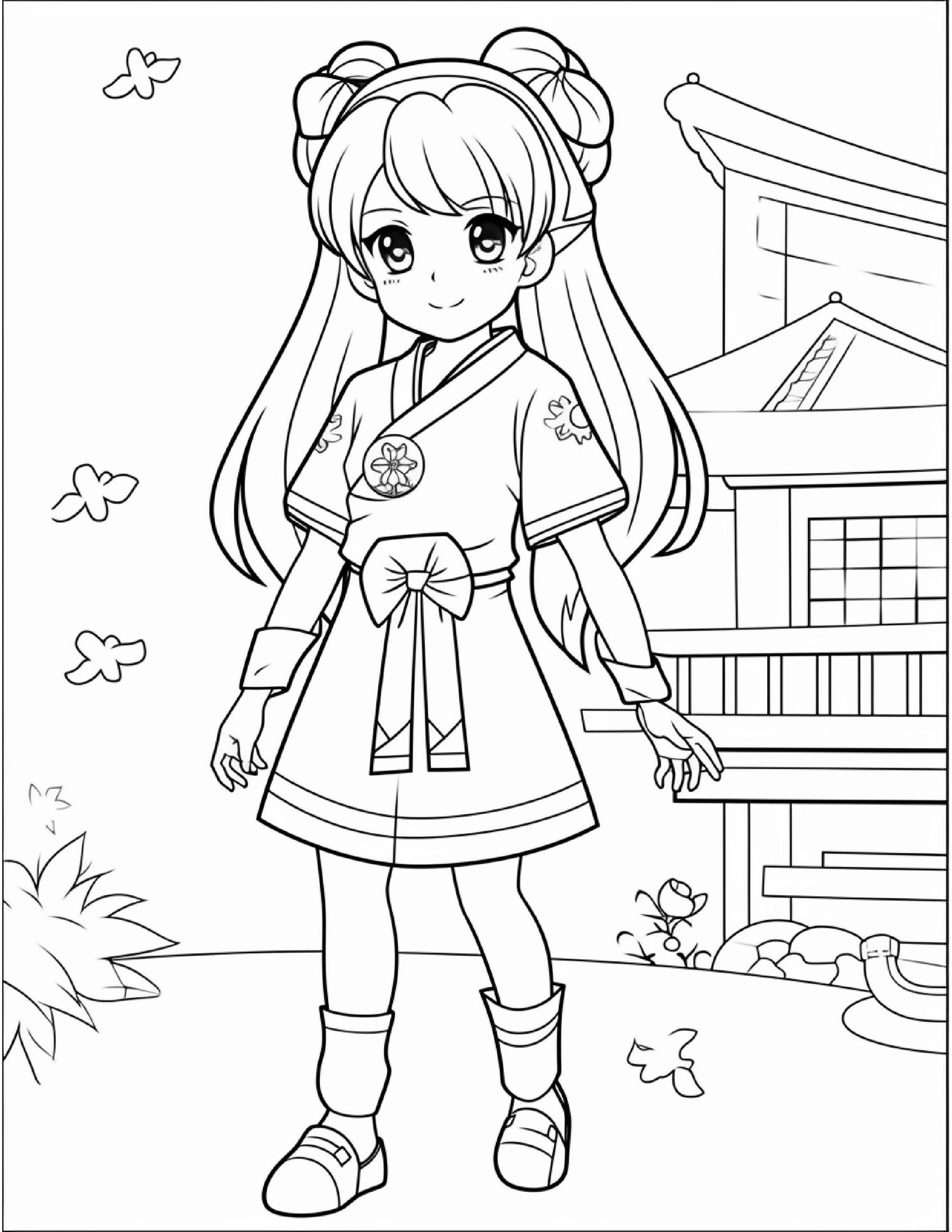 100 Highly Detailed Anime Coloring Pages for All Ages, Anime Coloring ...