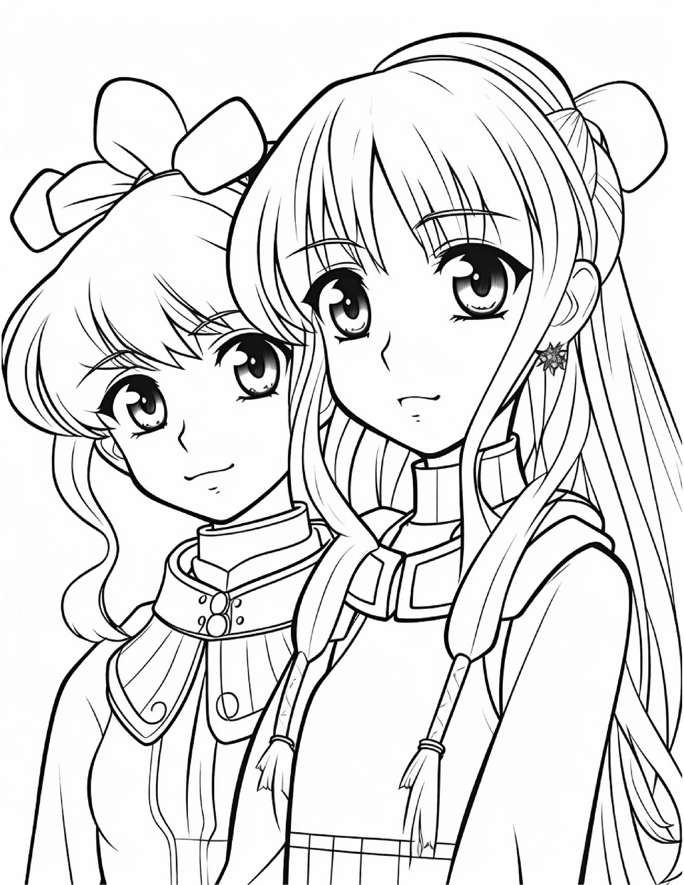 100 Highly Detailed Anime Coloring Pages for All Ages, Anime Coloring