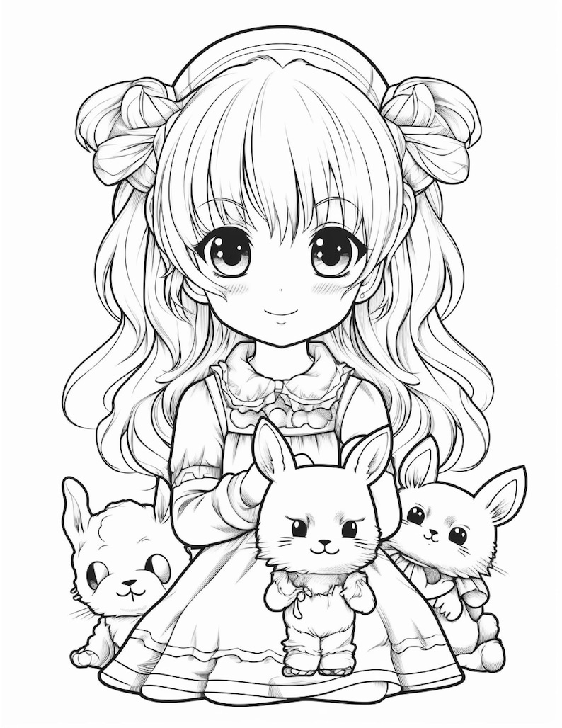 100 Highly Detailed Anime Coloring Pages for All Ages, Anime Coloring