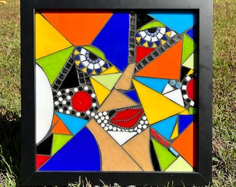 Broken Woman Face Abstract Picasso Style