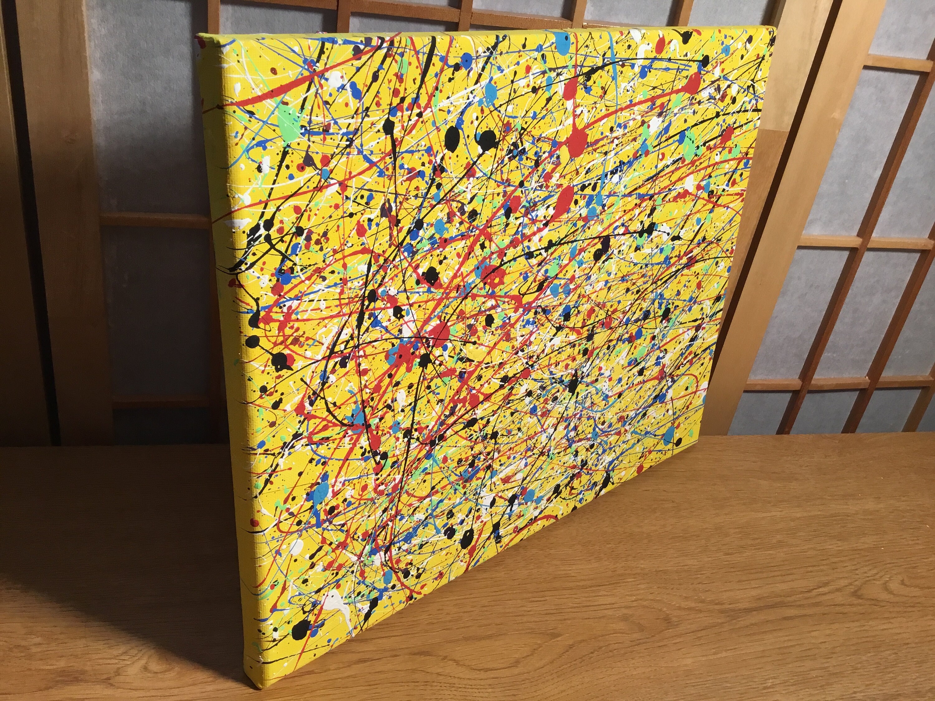 Jackson Pollock Style Painting 11 X 14 Painting Etsy