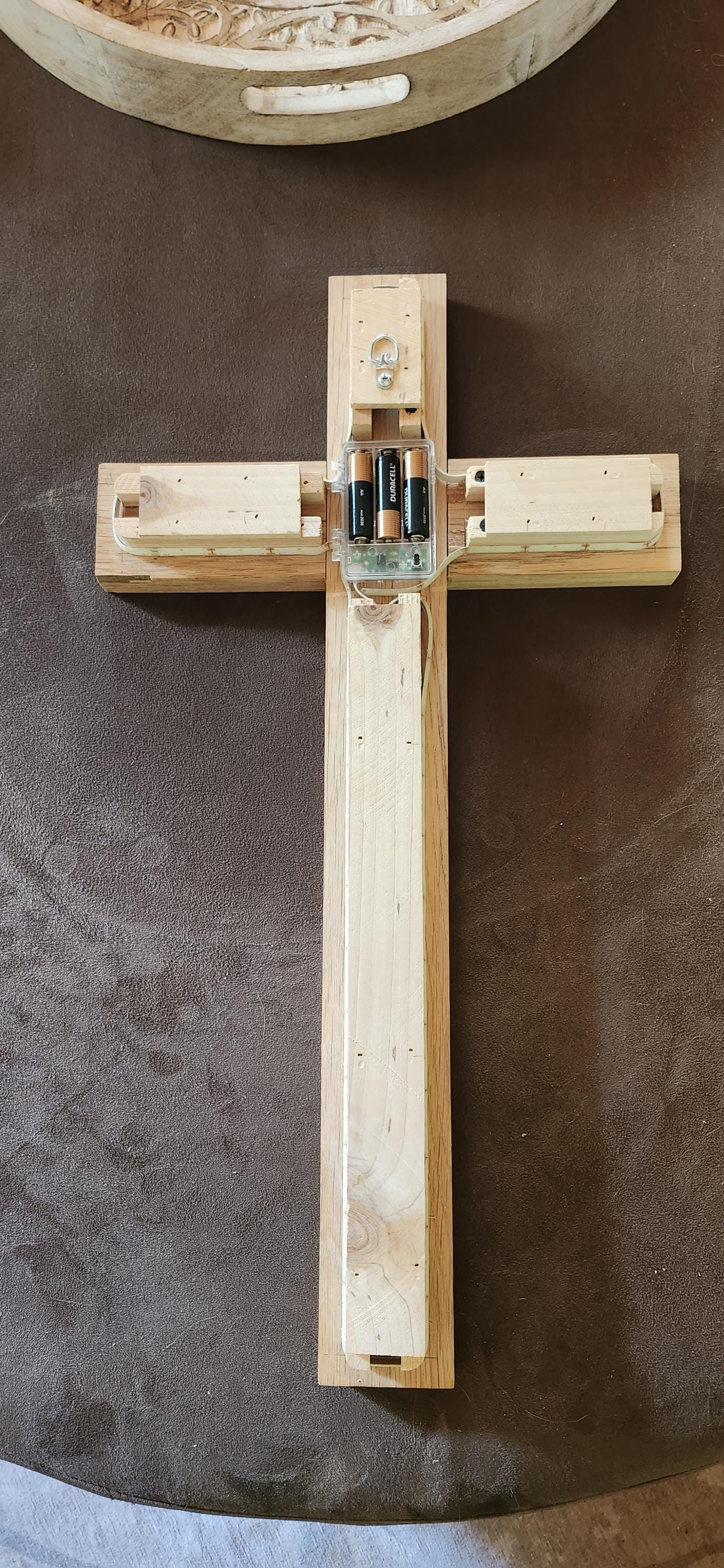 4' Backlit Wood Cross Easter Christian Wood Cross LED Backlighted ...