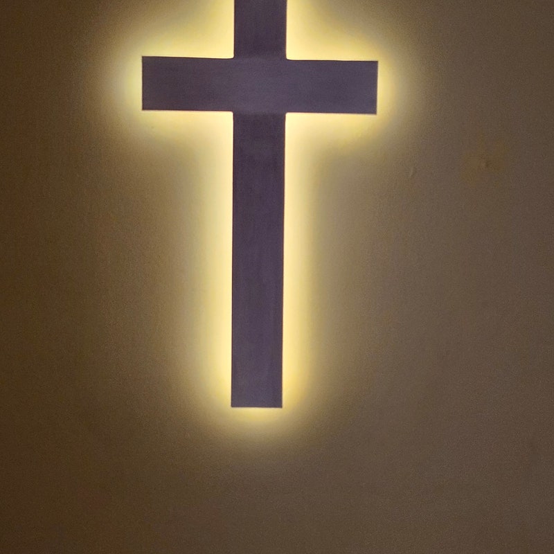 Wood Cross With Lights - Etsy