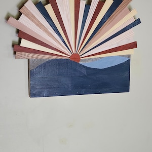 Wood wall art ocean scene wood art sun and ocean wall art wood ocean scene wall art sunshine on ocean wood art water and sun wood wall art