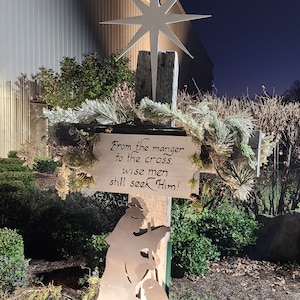 Kerstdecoratie ster van Bethlehem Kerstster voor kerststal Houten ster Kerstdecor Houten poolster Kerst Bethlehemster