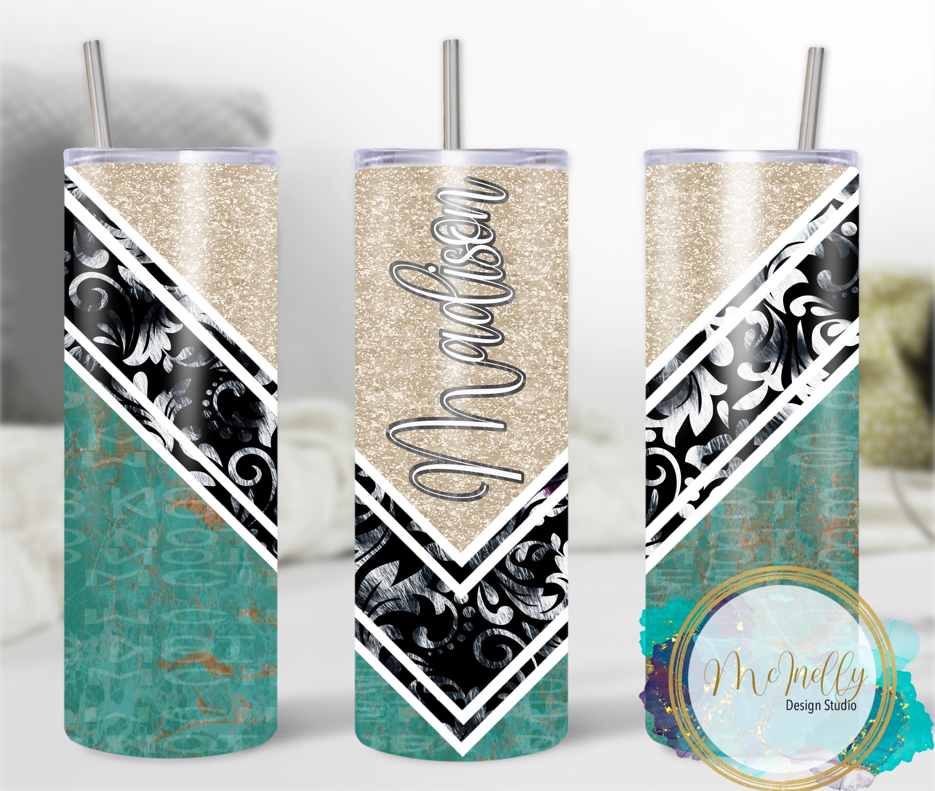 20oz Skinny Sublimation Tumbler with Handle – Grateful Glitters