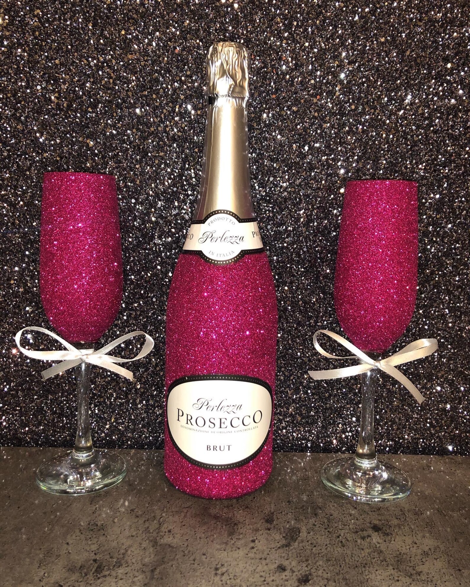 Glitter Prosecco Glasses Etsy