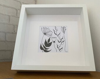 Botantical Black and White Illustration