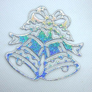 Noël Gaufré Ornate Bell Die Cut, Bell die cut, Bell cake toppers, Gold bell die cut, silver bell die cut, Sparkle silver bell diecut