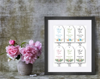 Watercolour thank you gift tag, for presents, Succulent gift tag floral gift tag. Wedding thankyou gift tag, Baby shower gift tag.