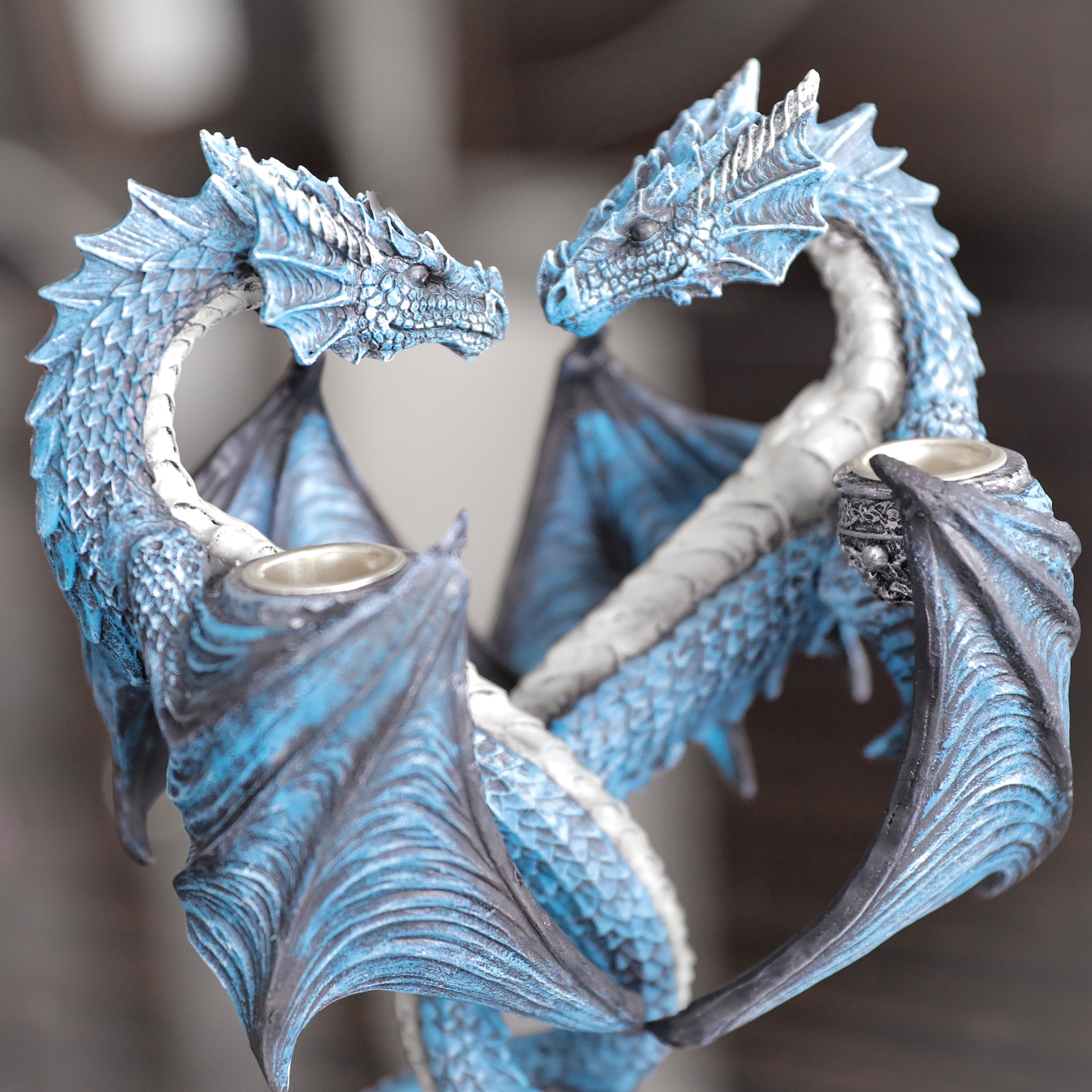 Dragon Candlestick Dragon Candle Holder Creature Figurine Etsy