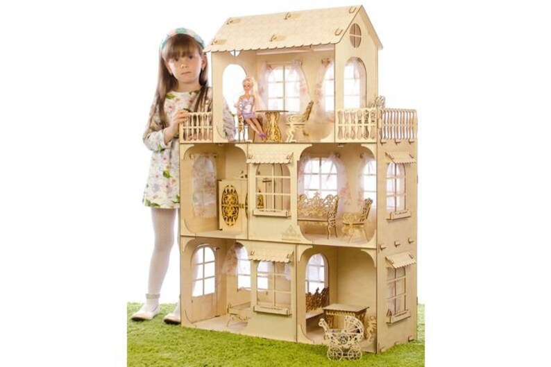 Large Doll House 452326118 inches Big Dollhouse Wooden Etsy