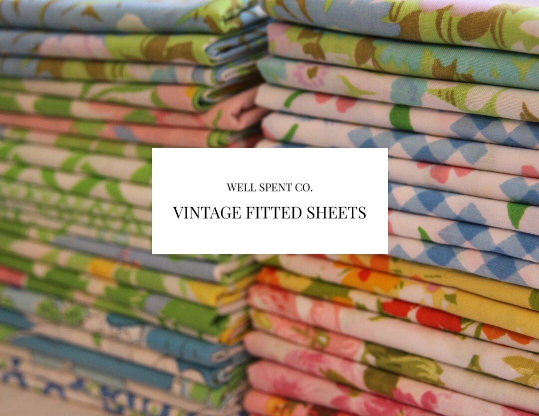 Vintage Fitted Sheets Etsy