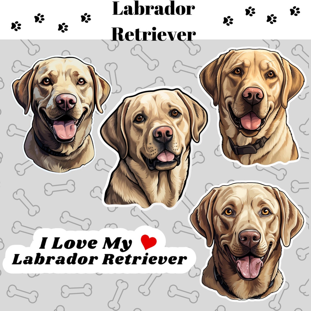 Labrador Retriever Sticker Sheet |labrador Waterproof Stickers ...