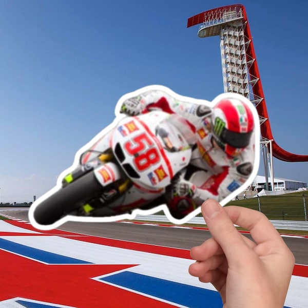 Marco Simoncelli Vinyl Sticker | MotoGP Sticker | Helmet Decal