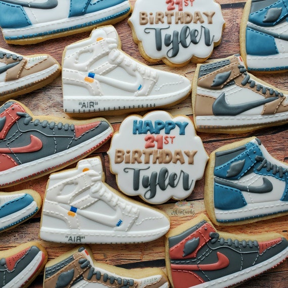 Patois antenne activering Nike Sneaker Shoe Cookies - Etsy