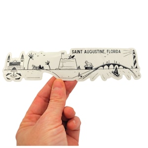St. Augustine FL Icon Sticker | Decal | Sticker | Vinyl | Lightner Museum | Lighthouse | Castillo de San Marcos | Florida | Sharing Sunshine
