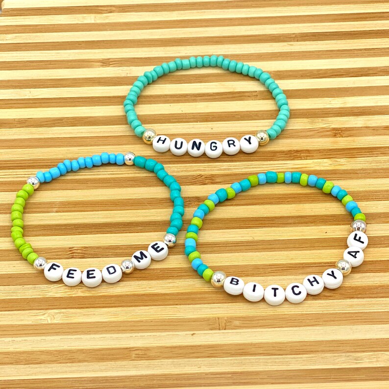 CUSTOMIZE YOUR Beaded Bracelet Letter Bracelet Sassy & Etsy