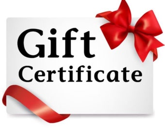 GIFT CERTIFICATE | 25 DOLLARS | Other Amounts Available | Gift | Gift Card | Birthday | Holiday Gift | Thank You Gift | Sharing Sunshine