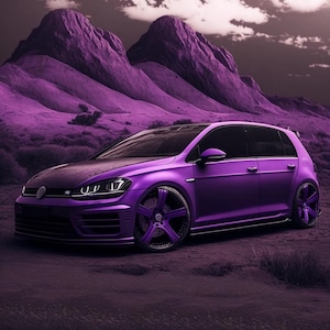 Digital art VW Golf type R,printable artwork,instant download,wall art deco,graphic design prints,modern art prints