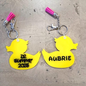 Etykieta na torbę Good Luck Duck. Idealny prezent dla cheerleaderek. D2 Summit, Worlds, NCA, Summit, UCA, Quest, One, US Finals