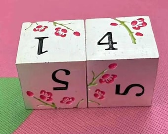 Mahjong metal Dice, Pair of Silver and pink (2 total), Several colors to choose from