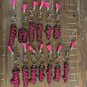 Personalized Keychain, Glitter Bag Tag, 2 Layer Acrylic Keychain. Great ...