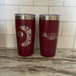 College Of Charleston Tumbler, Two styles, can be personalized, 20 oz.
