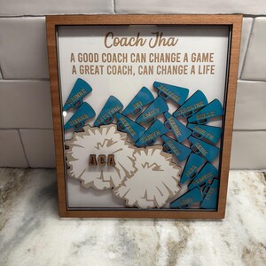 Cheer Team Plaque, End of Season Coach Gift, Personalized With Athletes ...