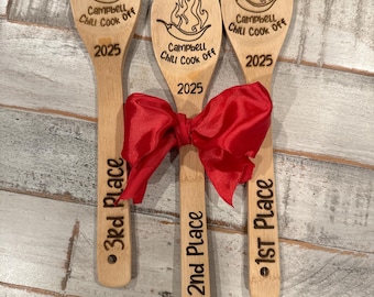 Cuillères en bambou pour cuisson du chili, cuillère et manche personnalisés, cuillère gravée pour cuisson personnalisée, cuisson pour cuisson, prix de cuisson, cadeau de cuisine