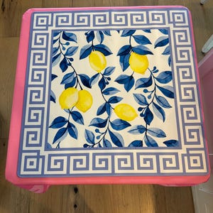Lemons Mahjong Mat or Rumikube mat with bag: Neoprene noise reducing, tiles and racks not included image 4