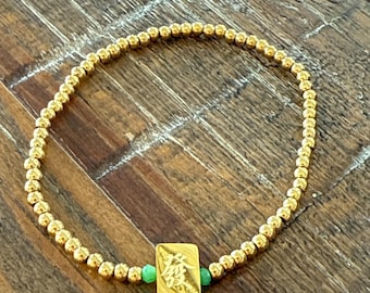 Mahjong gold plated bracelet