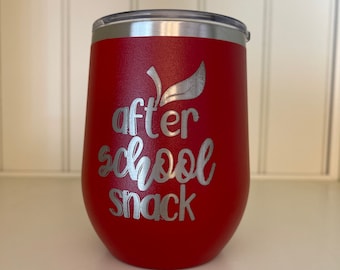 Vaso de vino para profesores, merienda después de clase, personalizable, vaso de acero inoxidable, agradecimiento a los profesores