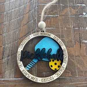 Baltisk björk pickleball-prydnad (8,5 cm) bild 1