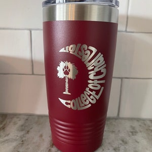 College Of Charleston wine Tumbler, Two styles, can be personalized