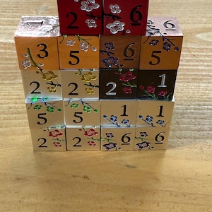 Mahjong metal Dice! Set of 2 Rose gold and white, 3 colors to choose from. Solid metal dice! image 11