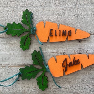 Personalized Easter basket tag, carrot basket tag, custom