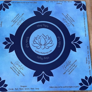 Mahjong Instructional Mat: Neoprene American Rules Playmat