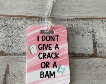 mahjong luggage or bag tag, can be personalized.