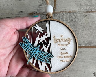 Memorial Dragonfly Ornament, Loss Of Mom, Sister, Friend